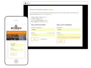 CitySpotz Account Login